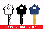 House Key Vector Design, a Solid Icon by Artonix (Thumbnail 1 of 2)