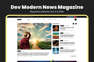 Dev Modern Magazine Blog XD Template