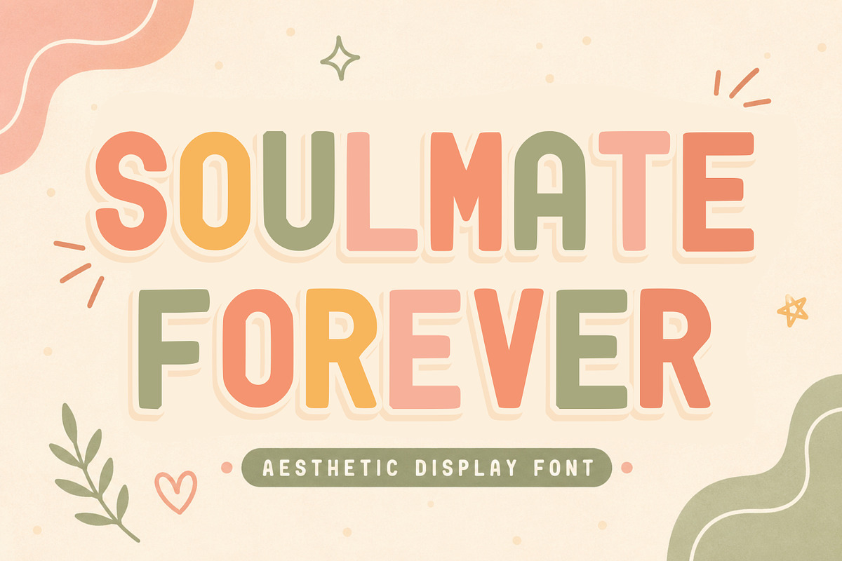 Soulmate Forever – Cute Display Font, a Sans Serif Font by Limited.studio (Photo 1 of 6)