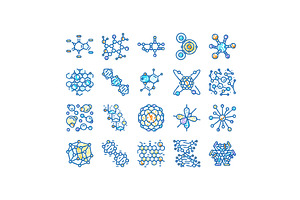 molecular science chemistry atom, an Object Illustration by pikepicture