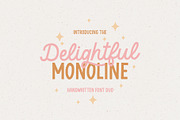 Delightful Monoline Font Duo, a Handwritten Font by supfonts (Thumbnail 1 of 10)