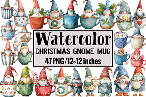 Christmas Gnome Mug, an Illustration by Design Market