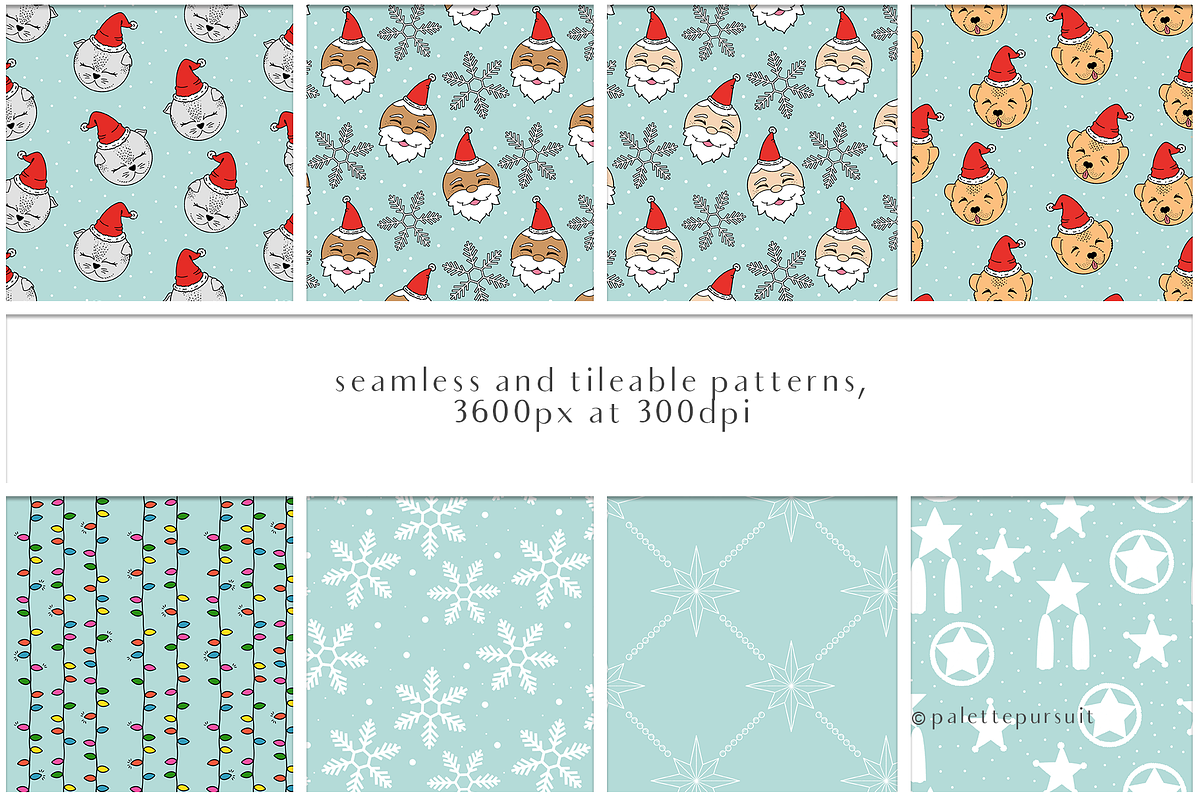 Cute Christmas Seamless Patterns, a Pattern Graphic by Palette Pursuit (Photo 7 of 9)