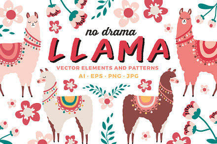 Vector Llama items and patterns