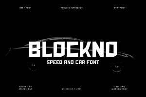 Blockno - Speed & Car Font