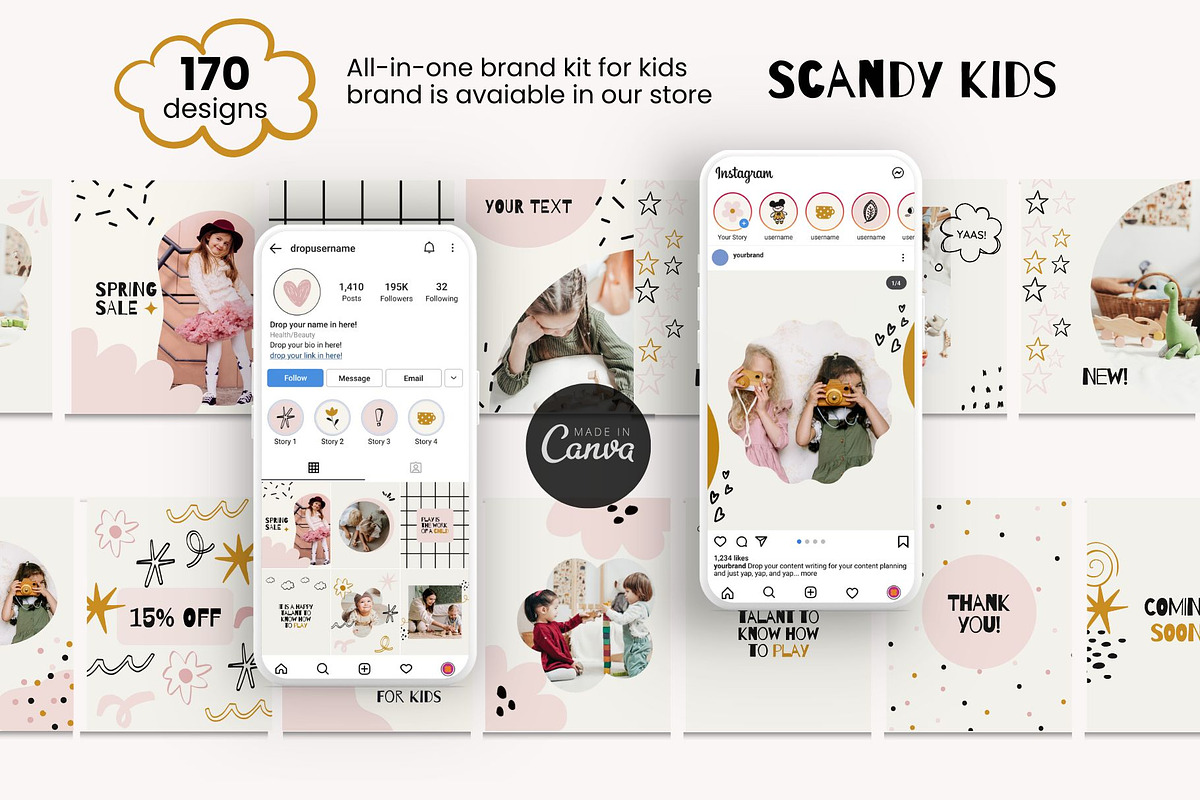 Kids Instagram Post & Stories Canva, a Social Media Template by Yaaas Design (Photo 16 of 16)