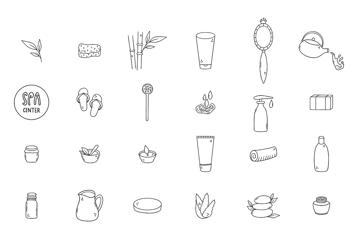 Selfcare and Spa illustration pack., an Outline Icon by Sentimental postman (Photo 2 of 8)