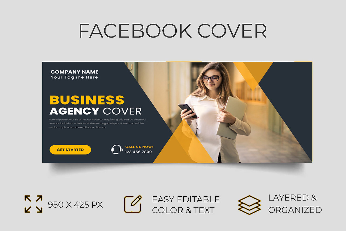 Marketing Agency Facebook Cover preview 3