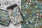 7 Nautical Seamless Patterns, a Pattern Graphic by BALABOLKA (Thumbnail 4 of 8)