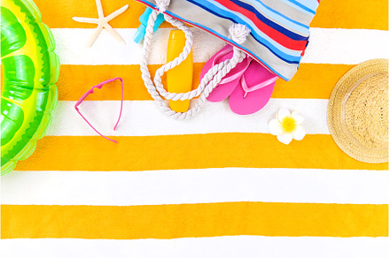 Beach towel with relaxation, a Holiday Photo by yanadjana