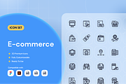 E-commerce Icon Set, an Outline Icon by Nathaya Studio (Thumbnail 1 of 2)
