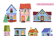 CHRISTMAS TOWN: clipart, a Seasonal Illustration by Elliko shop (Thumbnail 3 of 6)