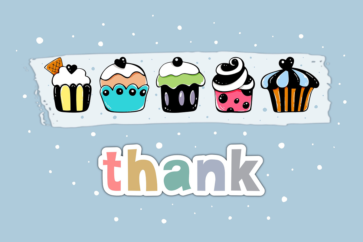 Mono Cupcake OTF Dingbats Font, a Symbol Font by DREAMs Soul G. (Photo 4 of 4)