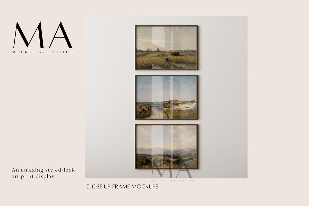 Close Up 3 Frames Mockup Bundle, a Household Mockup by Mockup Art Atelier (Photo 6 of 20)