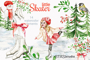Watercolor Christmas Clipart