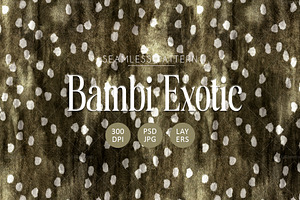 Seamless Bambi Animal Print Pattern