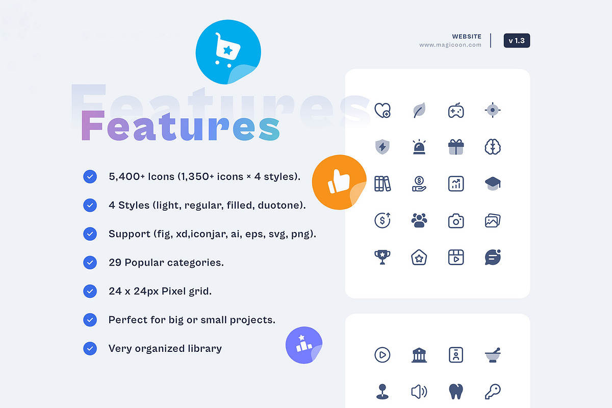 magicoon - 5,400+ UI icons library, an Outline Icon by magicoon (Photo 3 of 12)