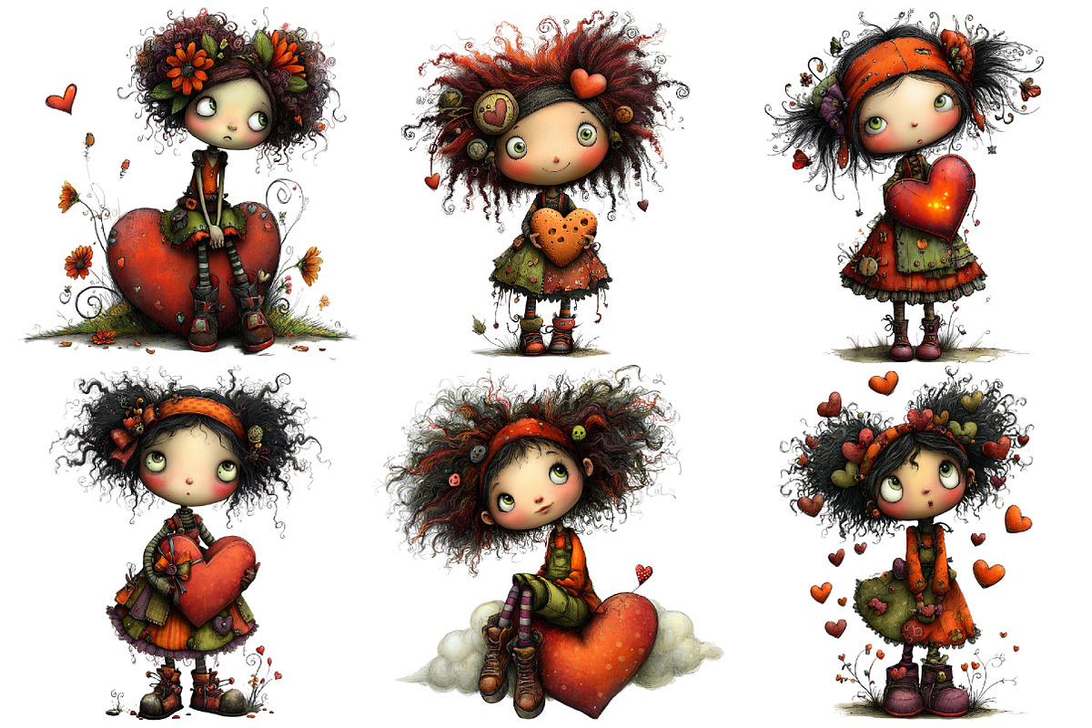 Valentines Girl Clipart, an Illustration by Pixels.Craft (Photo 4 of 5)
