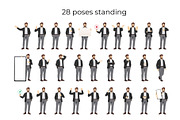 Handsome business man set, a Person Illustration by Volha Hlinskaya (Thumbnail 2 of 6)