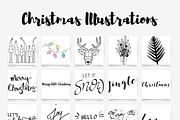 Hand Drawn Christmas Cards Elements, an Illustration by WakeUp600 (Thumbnail 5 of 6)