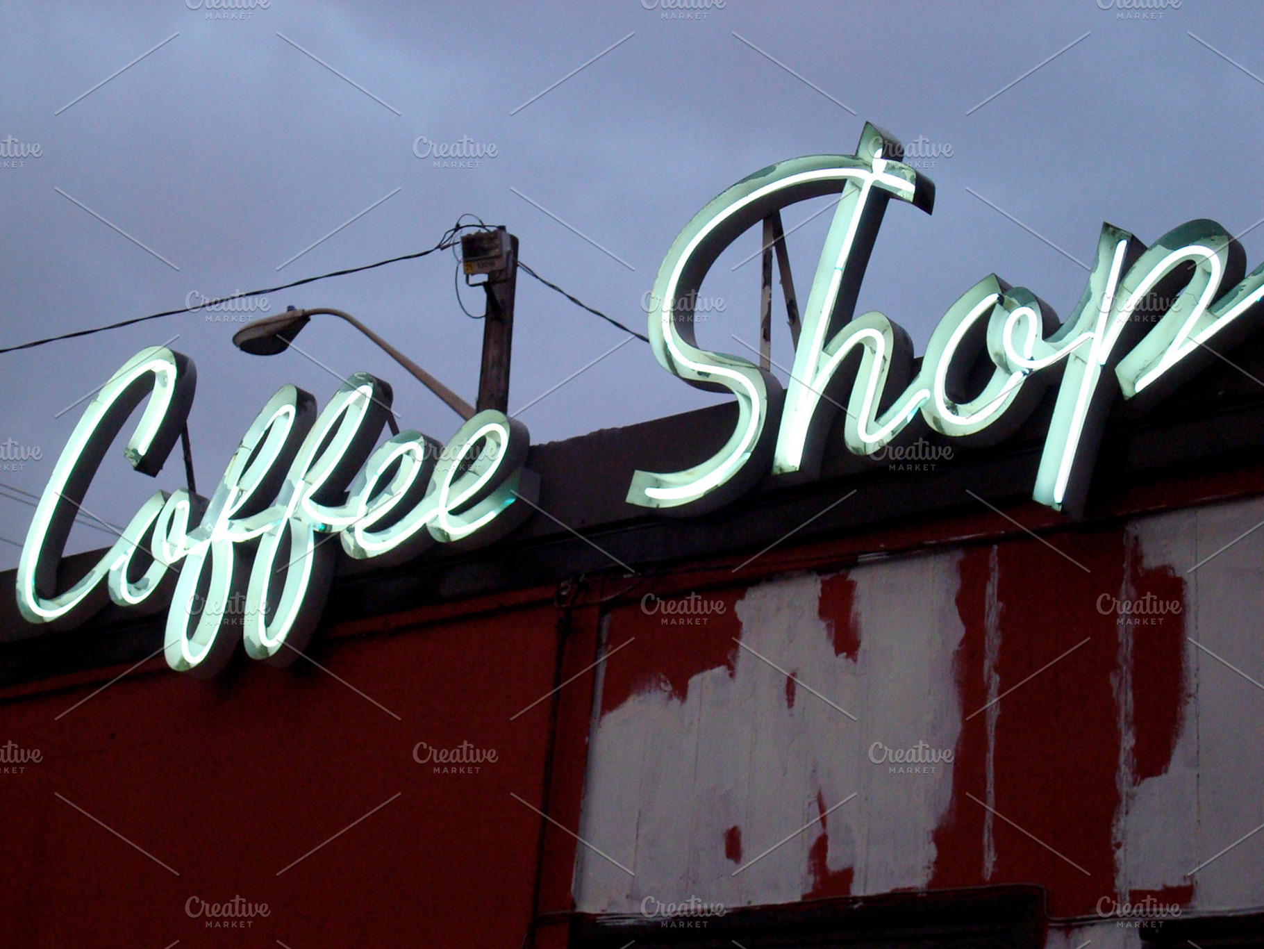 Coffee Shop Neon, an Architecture Photo by Word Picture Ink