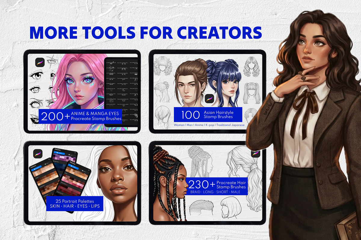 265+ Hair Accessories Stamps, a Brush Add-On by Selentaori Studio (Photo 12 of 12)