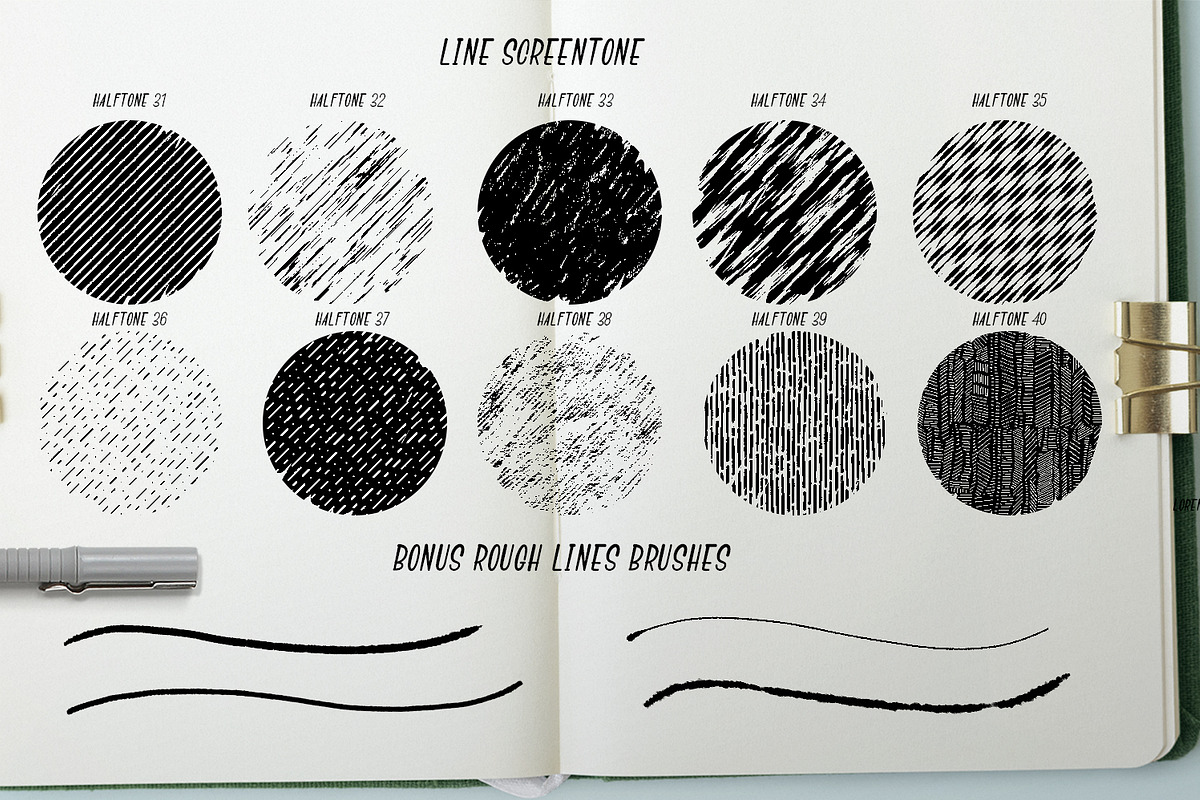 Halftone Brush Pack, a Brush Add-On by ZiziMarket (Photo 4 of 6)