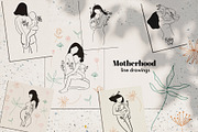 Motherhood line drawing bundle, an Illustration by Negative Space (Thumbnail 1 of 5)