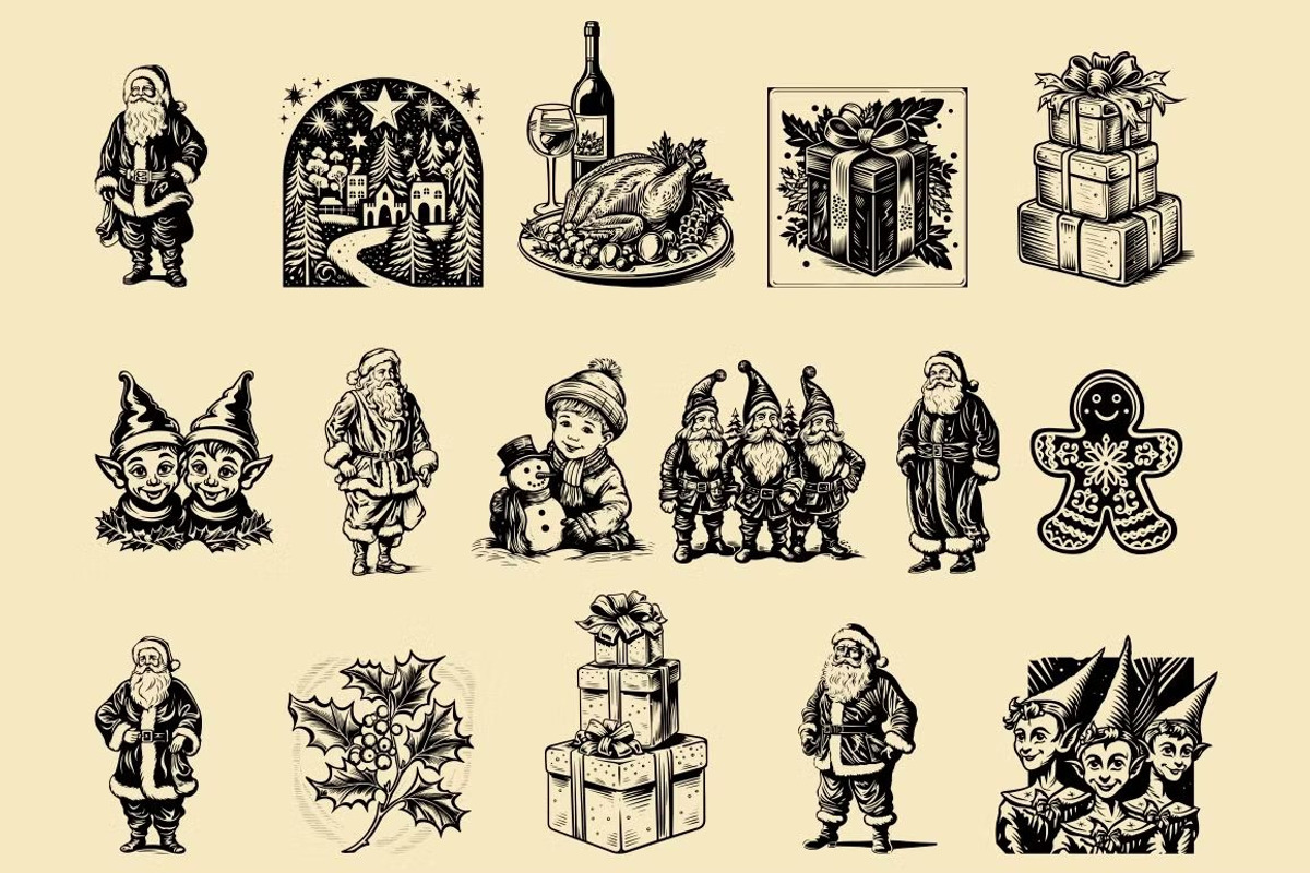 280 Christmas illustrations, an Object Illustration by Nocturnal Wolf (Photo 16 of 17)