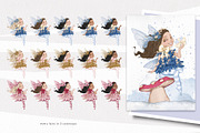 Fairy Christmas-Winter Illustrations, a Seasonal Illustration by Pretty Little Lines (Thumbnail 8 of 16)