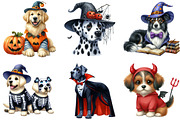 Cute Halloween Dogs Clipart, an Illustration by DreamArtGraphic (Thumbnail 2 of 4)