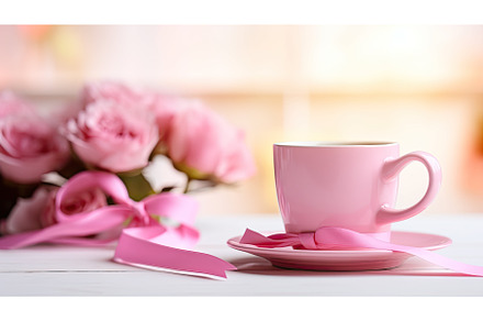 awareness pink ribbon ai generated, a Background Photo by pikepicture