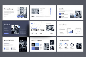 Modern Annual Report Presentation, a Presentation Template by MightyDesign