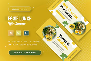 Eggie Lunch - Gift Voucher, a Print Template by StreaksideStd