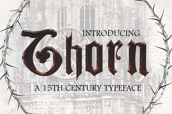 THORN, a Blackletter Typeface preview 6