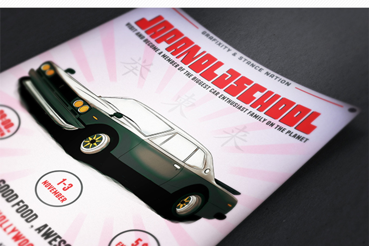 Retro Car Meeting Poster / Flyer II, a Flyer Template by Grafixity (Photo 2 of 2)