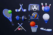 Sport and Game 3D Icon Pack #2, an Object 3D Model by deviapuspitasari2 (Thumbnail 2 of 2)