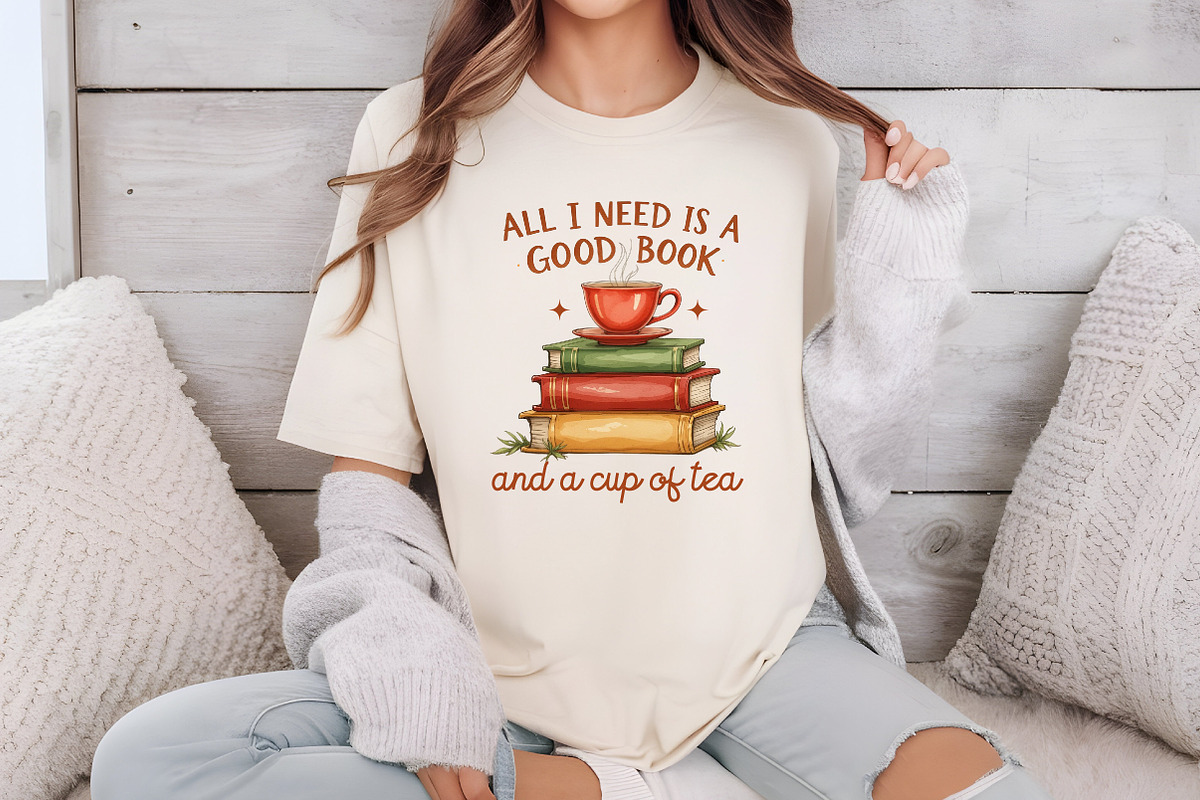 All I Need is a Good Book and Cup of, an Illustration by Libby Wishes (Photo 4 of 6)