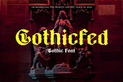 Gothicfed Blackletter Font, a Blackletter Font by UICreative (Thumbnail 1 of 13)