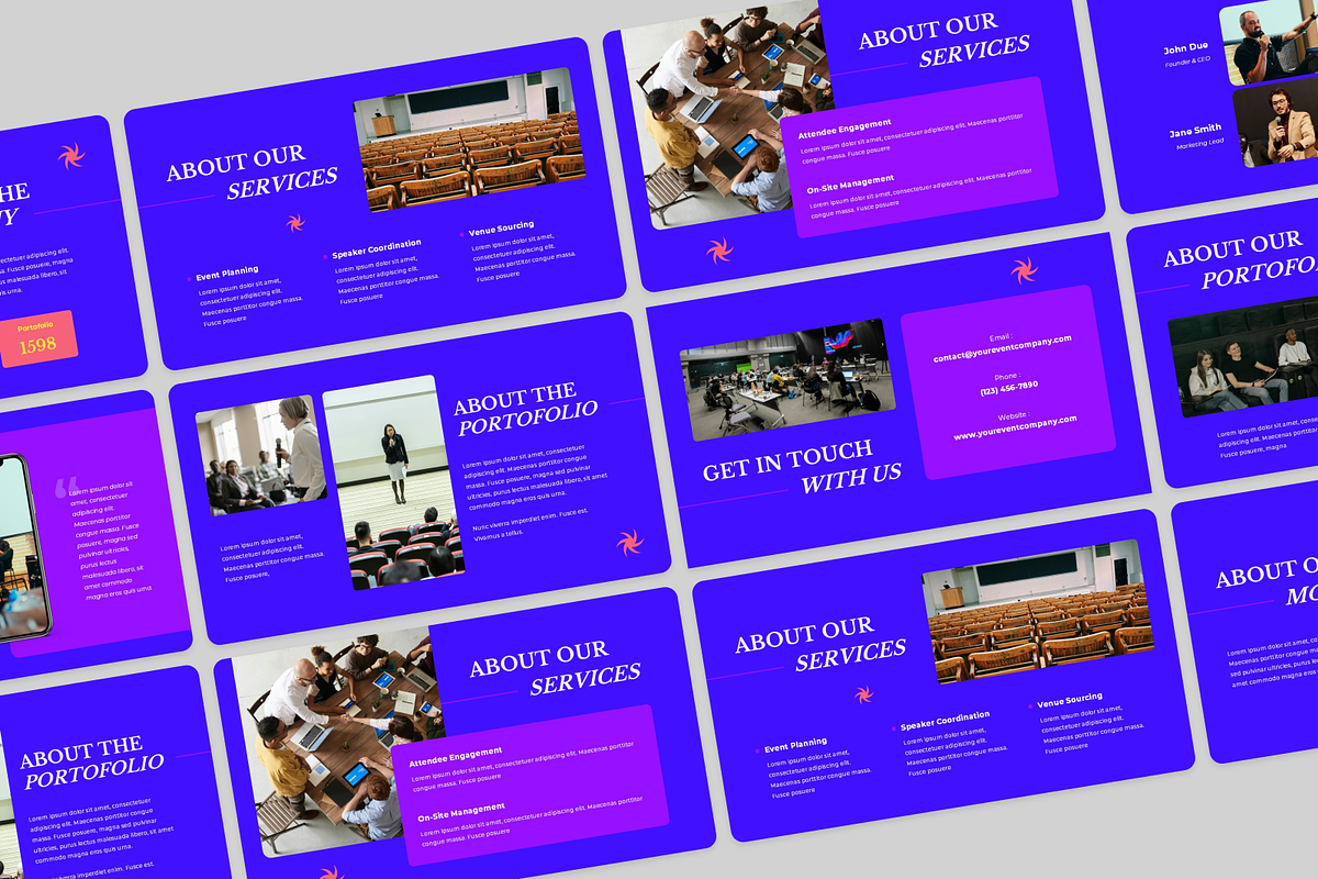Conference Event Google Slides, a Presentation Template by Annora Studio (Photo 2 of 5)