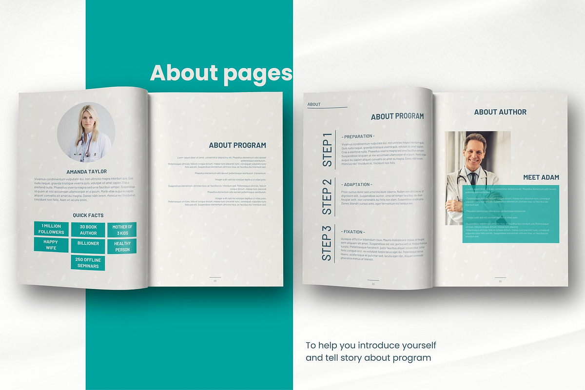 Healthy lifestyle workbook template, a Magazine Template by Handy Template (Photo 5 of 24)
