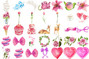 Super Pink Floral Bundle 151 PNGs, a Texture Illustration by LilyBoo Clipart (Thumbnail 6 of 7)