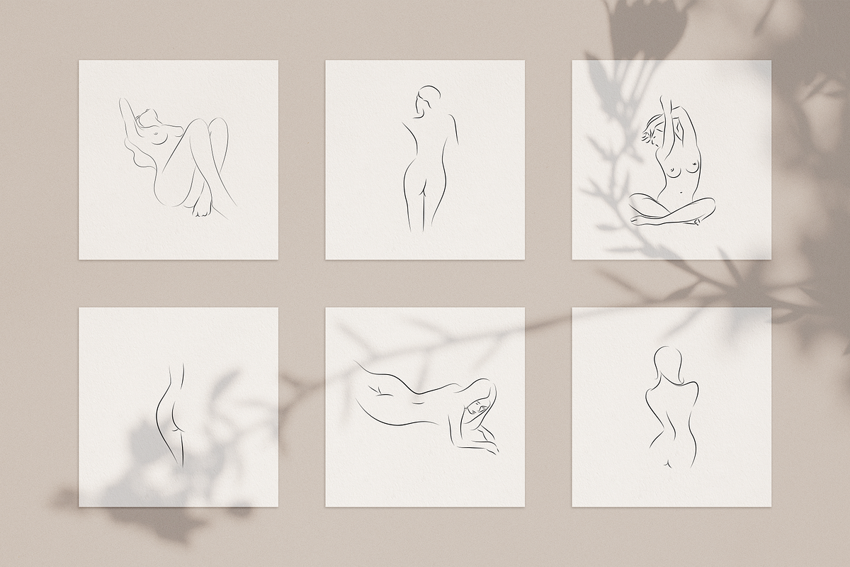 Womans Body. Line Art Collection, a Decorative Illustration by le-genda (Photo 10 of 12)