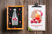 Watercolor Tropical Christmas set, a Seasonal Illustration by VerAna (Thumbnail 16 of 19)