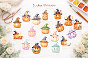 Witch Hat Pumpkin Sublimation, an Illustration by Artnoy (Thumbnail 7 of 8)
