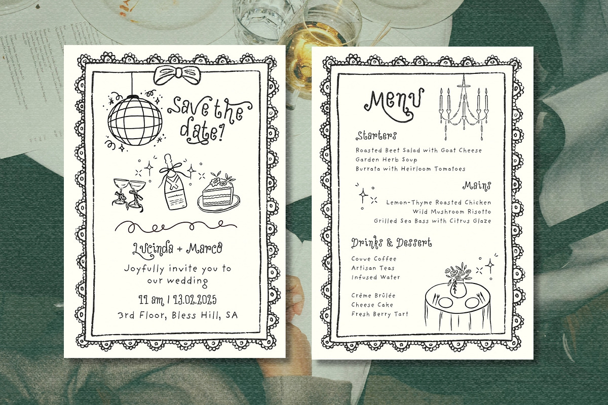 Amore House Curly Handwriting, a Handwritten Font by Sloulyfe (Photo 5 of 9)