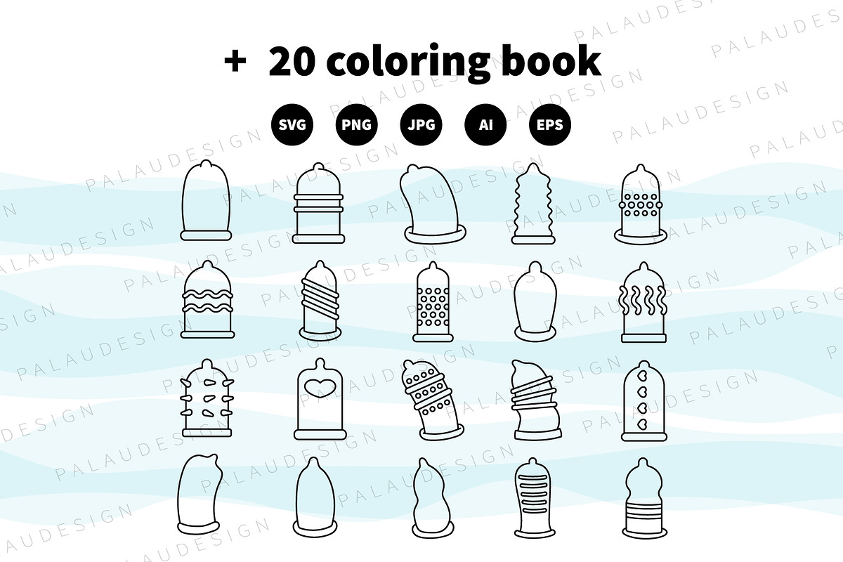 Condoms Multicolored Protection Art, an Object Illustration by Palau (Photo 4 of 11)