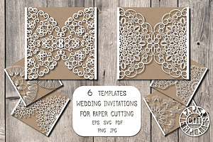 Wedding Card For Paper Cutting.