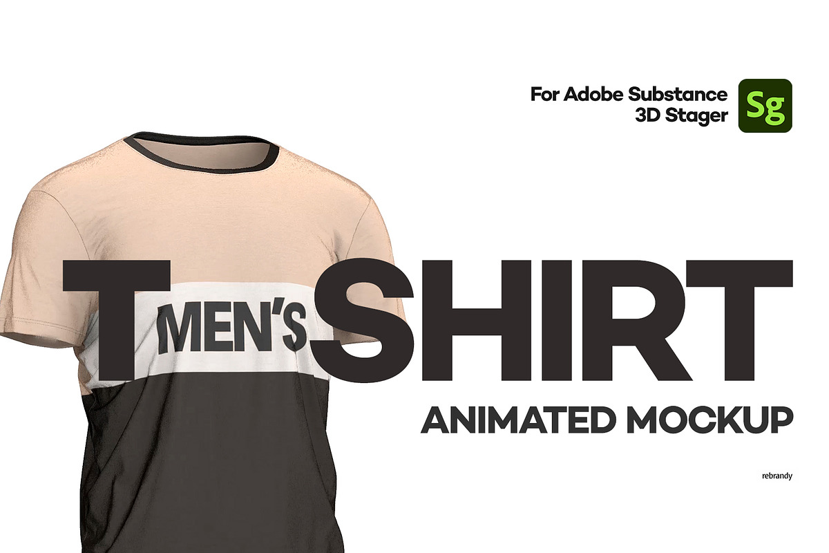Men's T-shirt Mockup - 3D Stager, a Shirt Mockup by rebrandy (Photo 1 of 15)