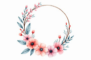 floral wreath, watercolor flowers,, a Graphic by Creativeshirt (Thumbnail 4 of 11)